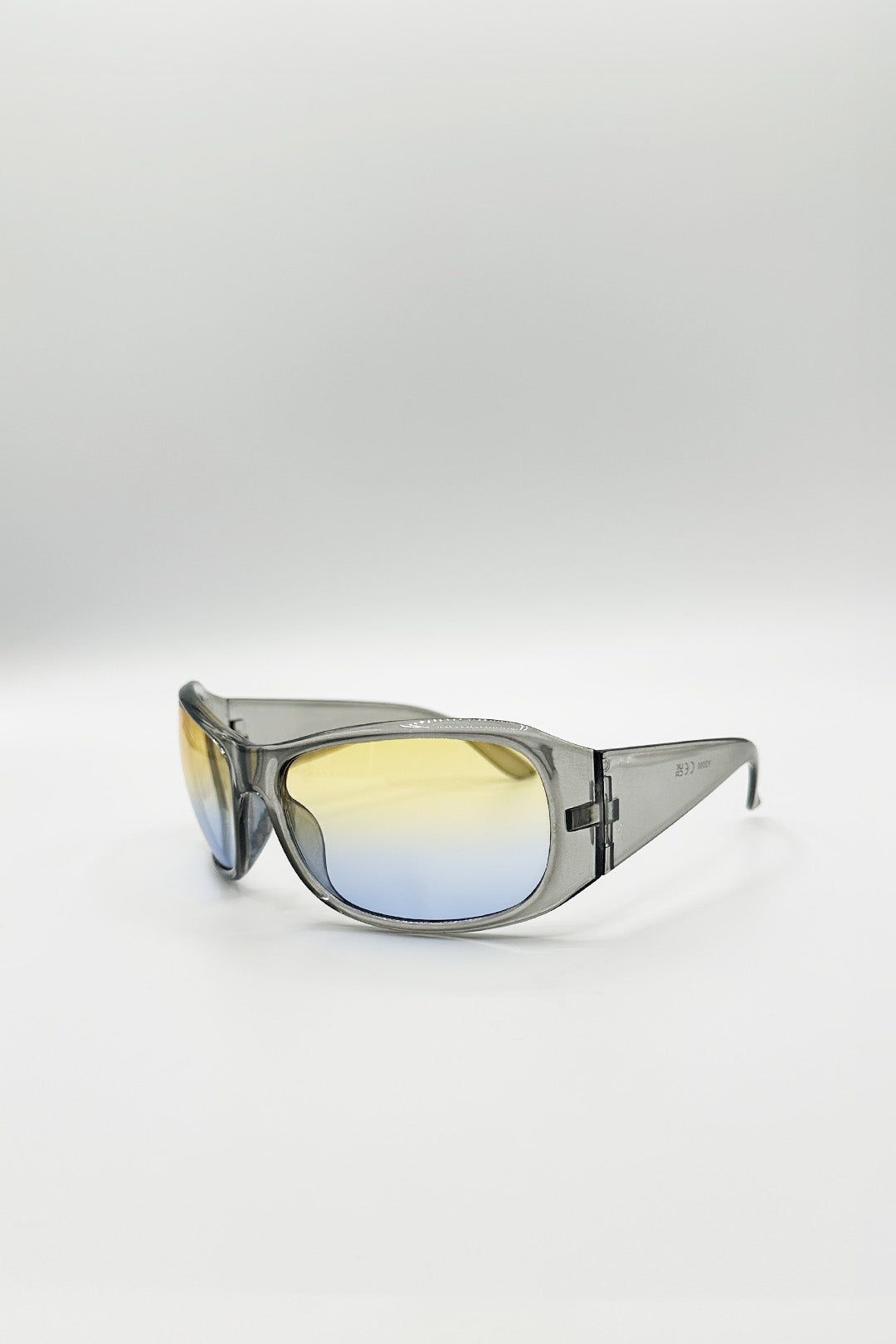 SVNX Oversized Racer Sunglasses In Silver