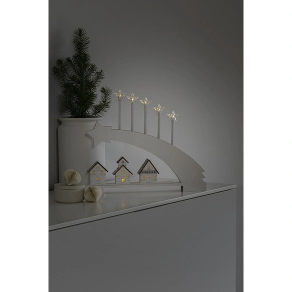 LED Holzsilhouette, Holz, BxHxL: 5 x 37 x 45 cm, inkl. Leuchtmittel