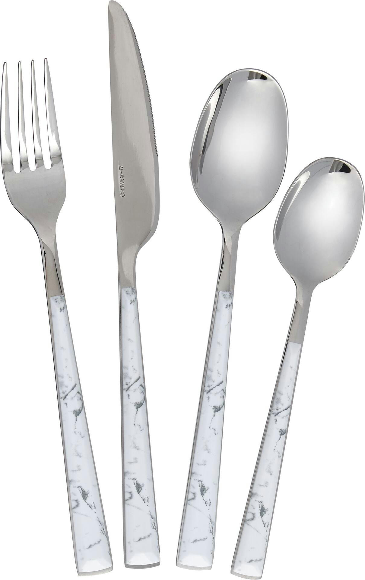 CANVAS Faux Marble Cutlery Set, 16-pcs, Set for 4