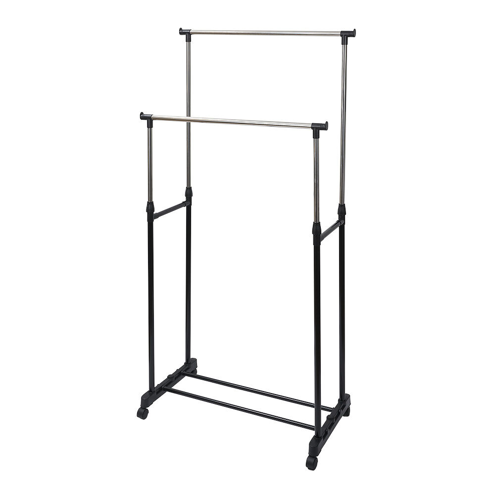 Portant double extensible en métal 80x42xH95à165cm