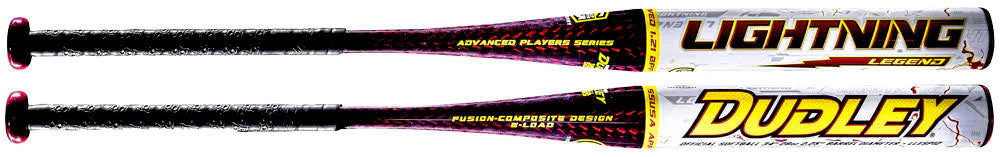 Dudley Lightning Legend LLESP12 34/27 Slowpitch Softball Bat, Fusion Composite, 12 Barrel, End-Loaded, SSUSA Approved