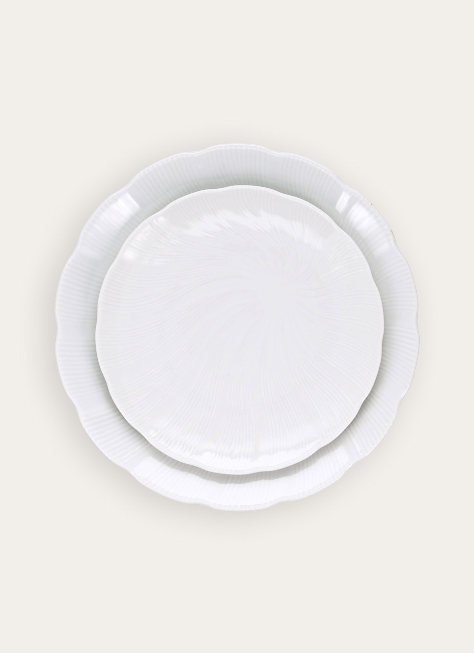 ASSIETTE à DESSERT EN PORCELAINE DE LIMOGES TAHITI BLANC