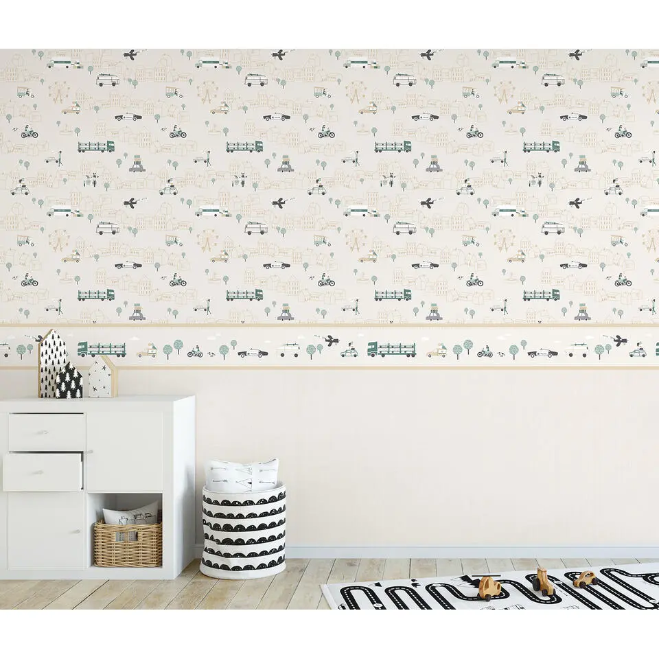 Sanders & Sanders behang linnenstructuur beige - 53 cm x 10 m