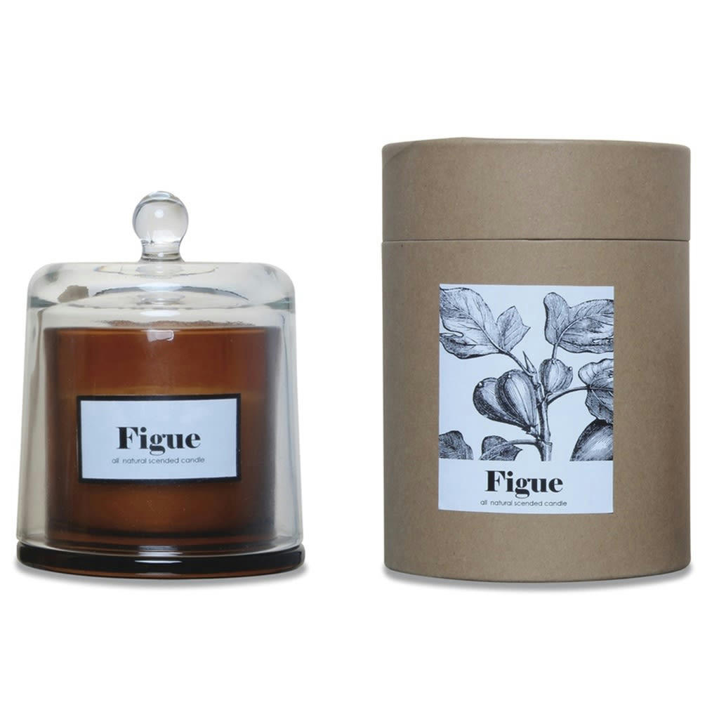 - Bougie cloche ambre parfum figue boisée D11cm