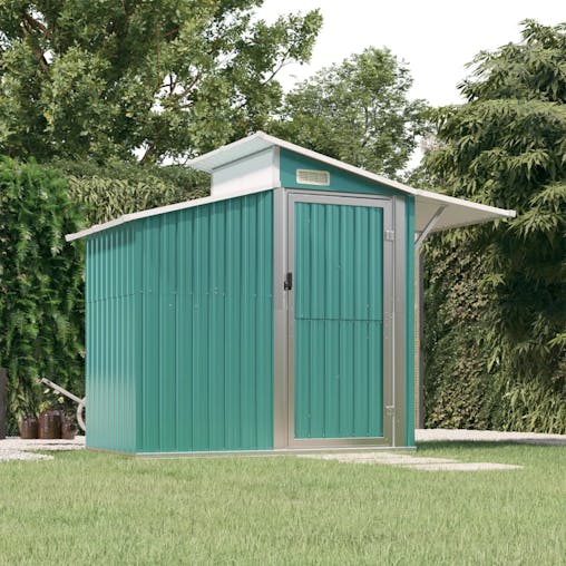 NNEVL Garden Shed Green 270x130x208.5 cm Galvanised Steel