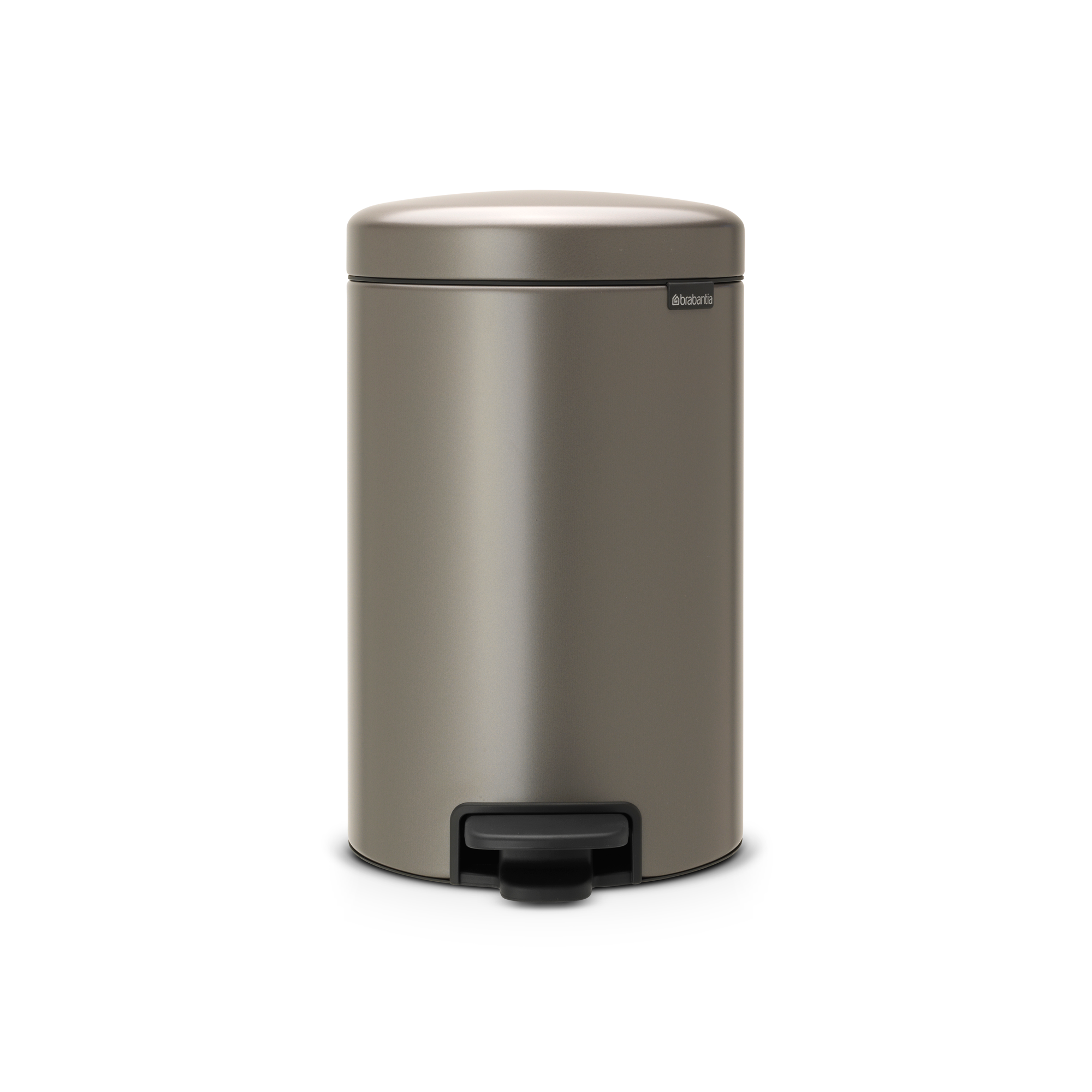 Brabantia NewIcon Pedaalemmer, 12 liter, kunststof binnenemmer - Platinum