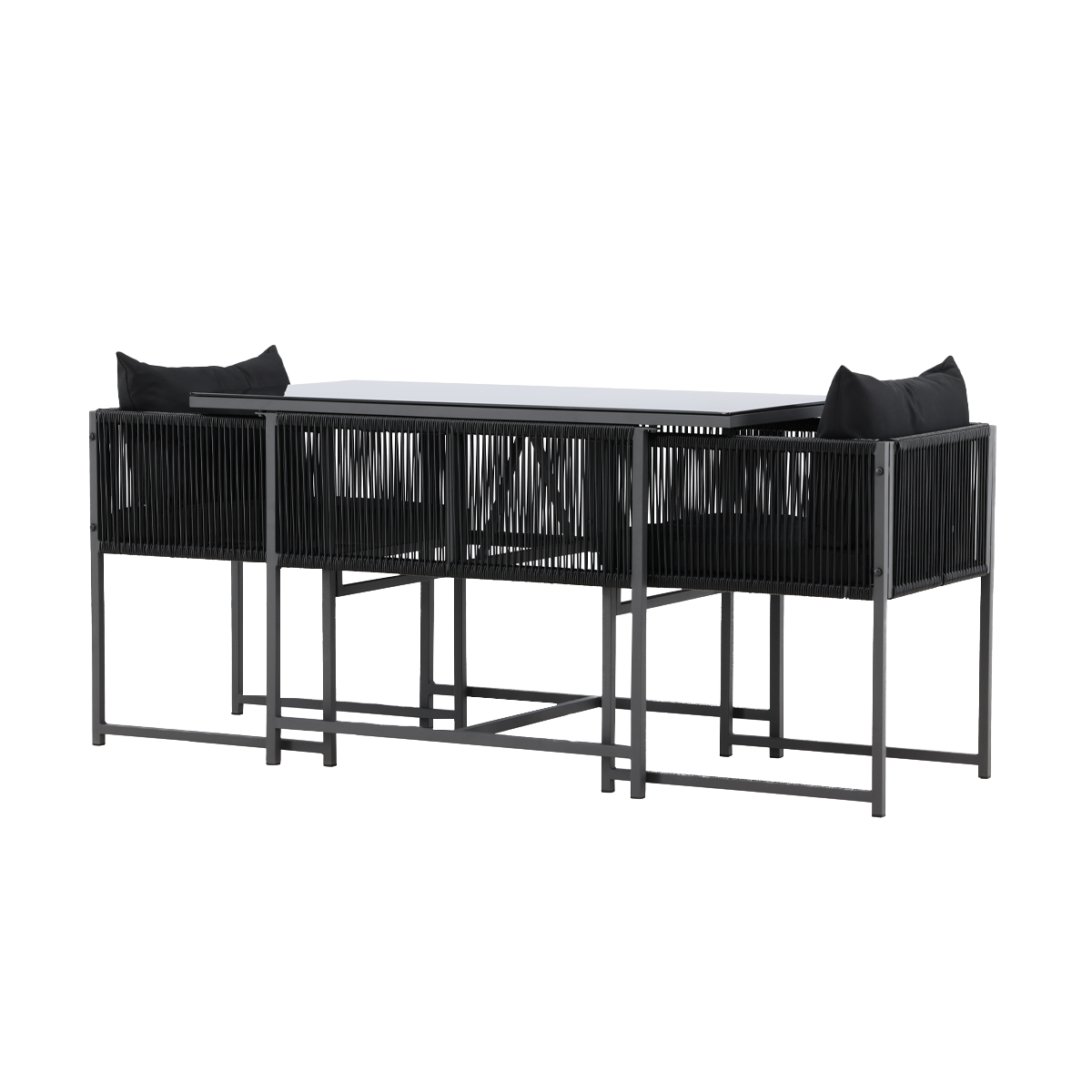 Nest outdoor Ragnar Tuinset 3 Delig Met Zitkussens - Zwart