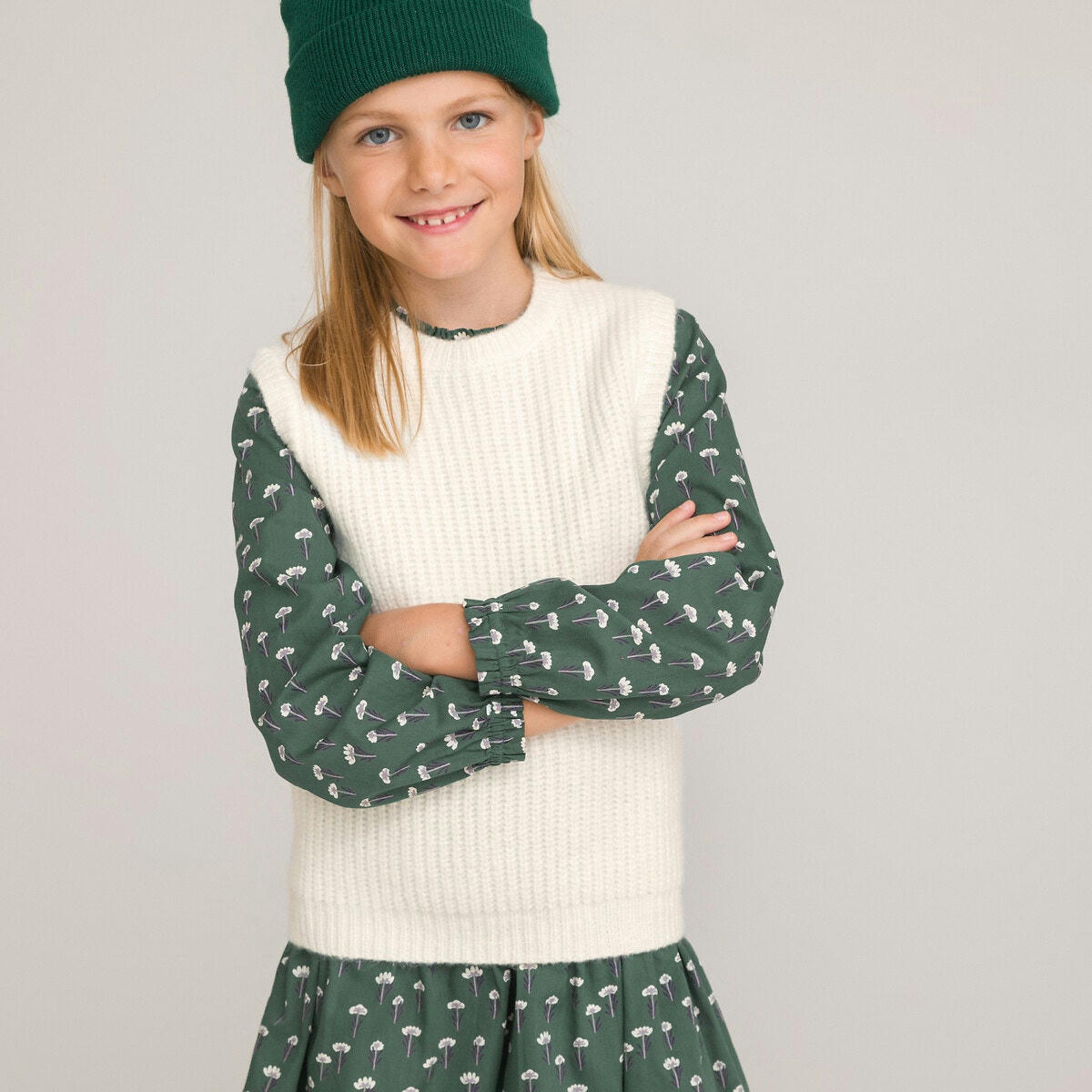 Pull sans manches, col rond