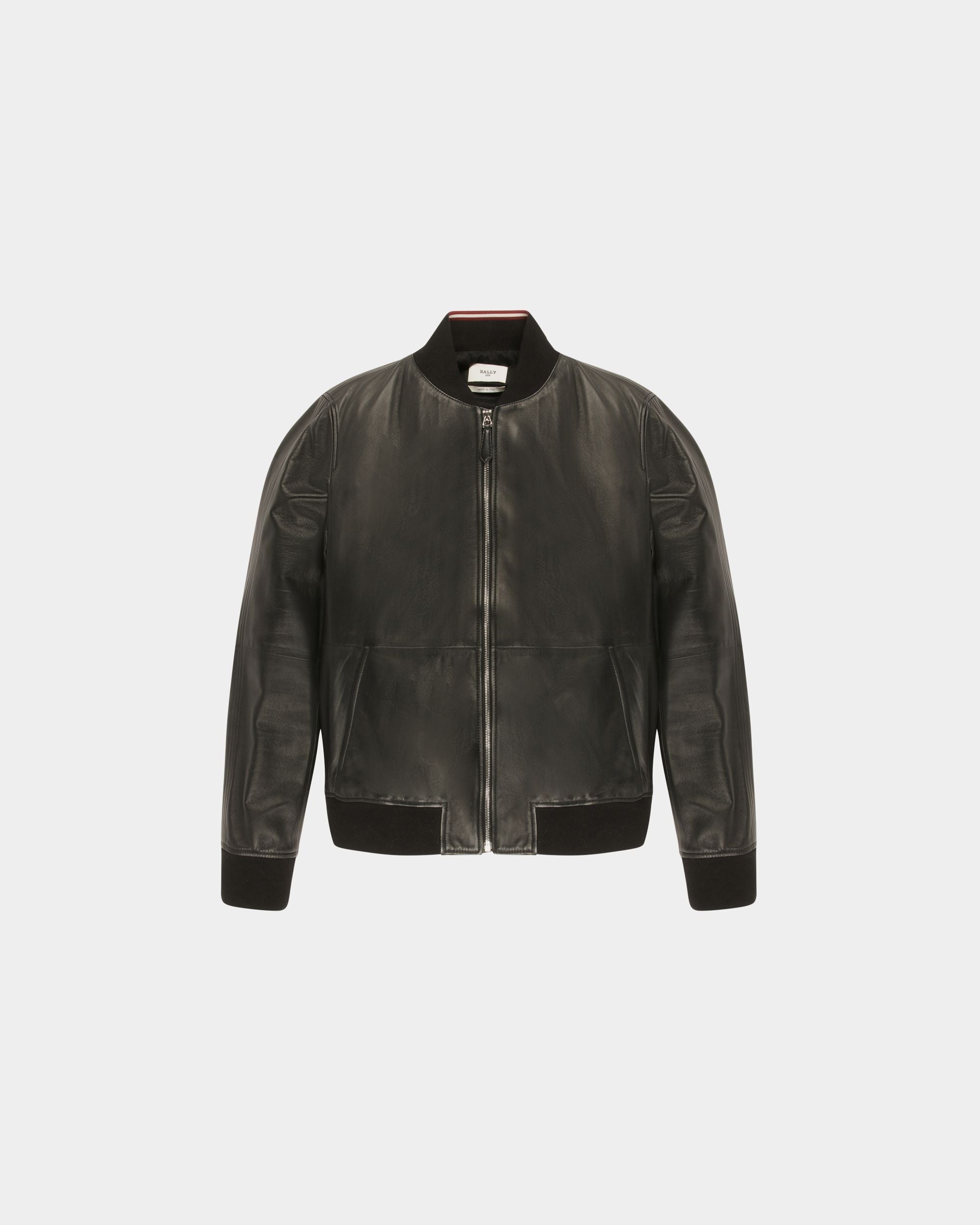 Blouson-Bomberjacke Aus Leder