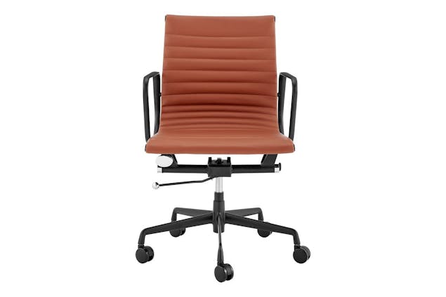 NNEKGE Low Back Office Chair (Tan Leather)