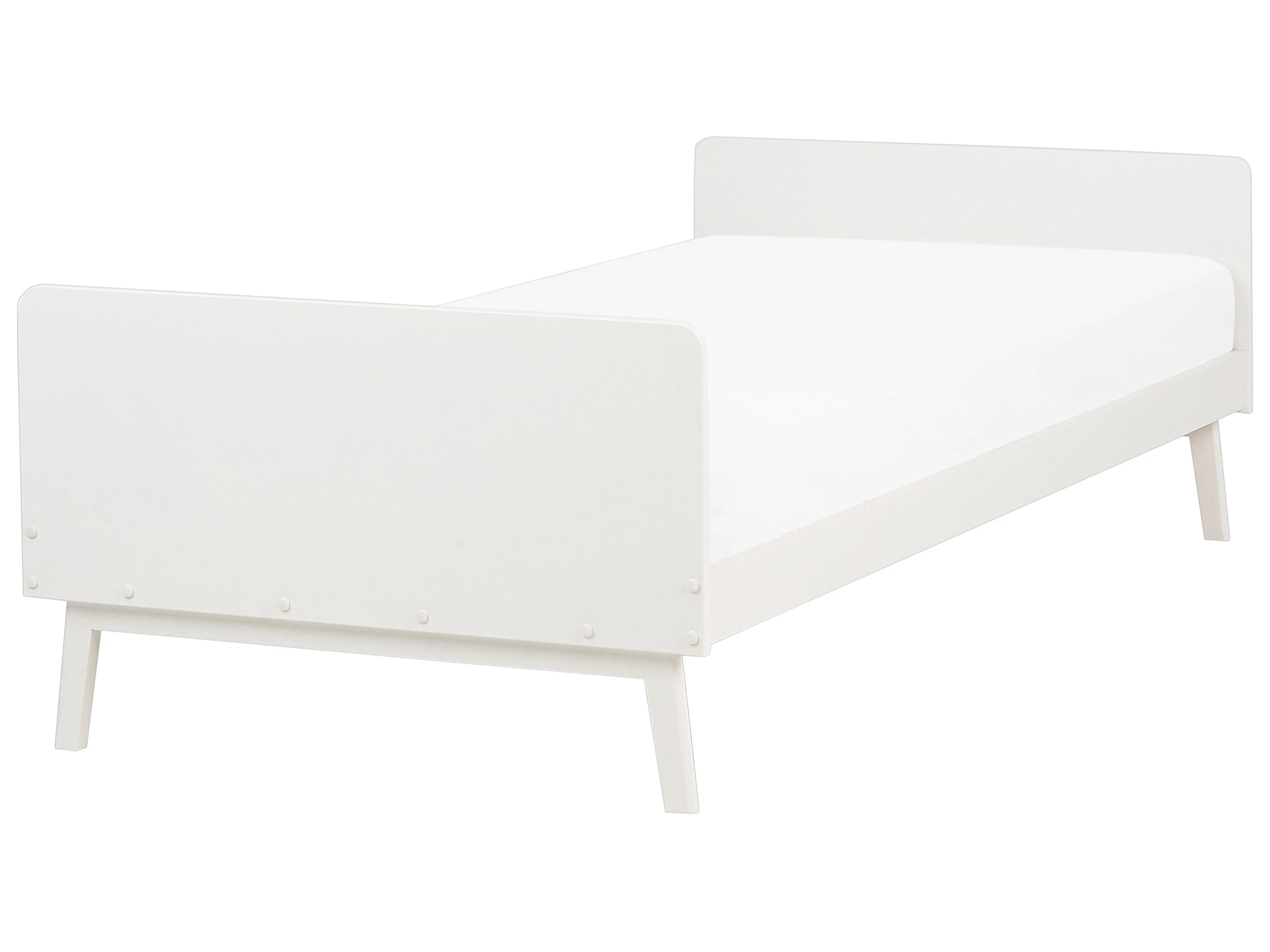 Bed Pine Wood BONNAC 90 x 200 cm (EU Single) White