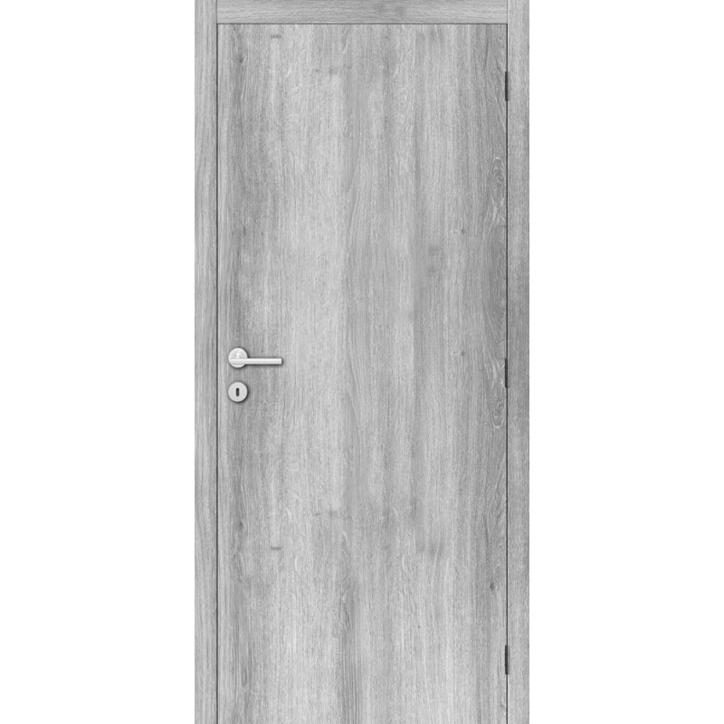 Bloc-porte fini Milano Oak Vertical chêne gris clair 83 x 201,5 cm THYS