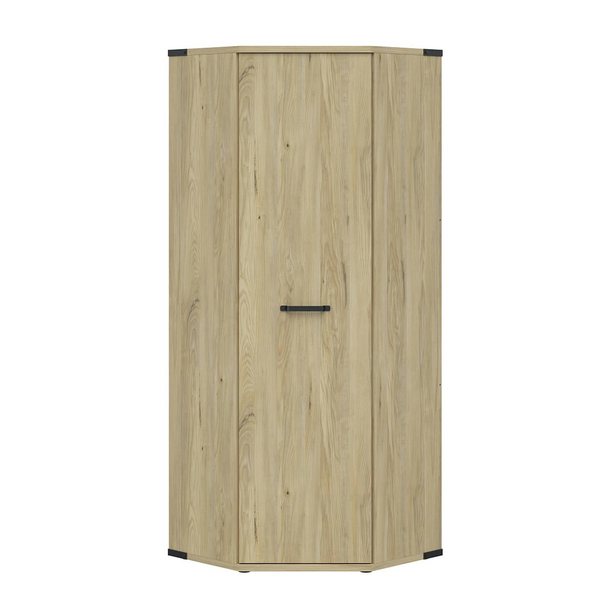 - Armoire d'angle 1 porte naturel et noir