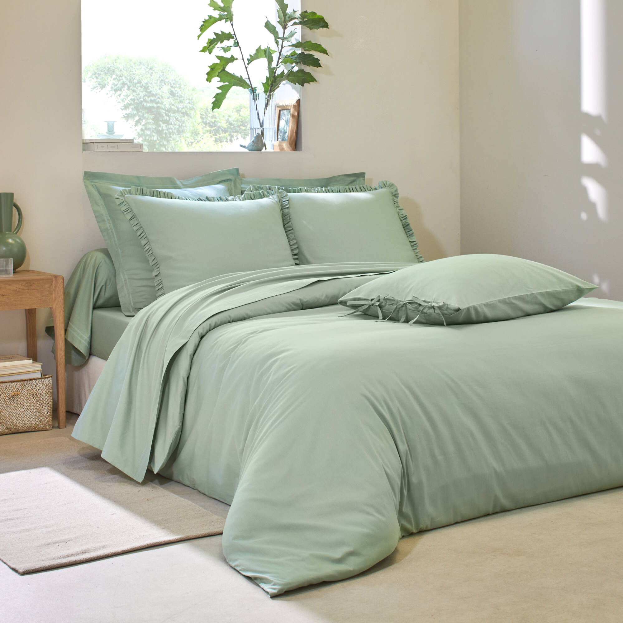 Linge de lit uni percale