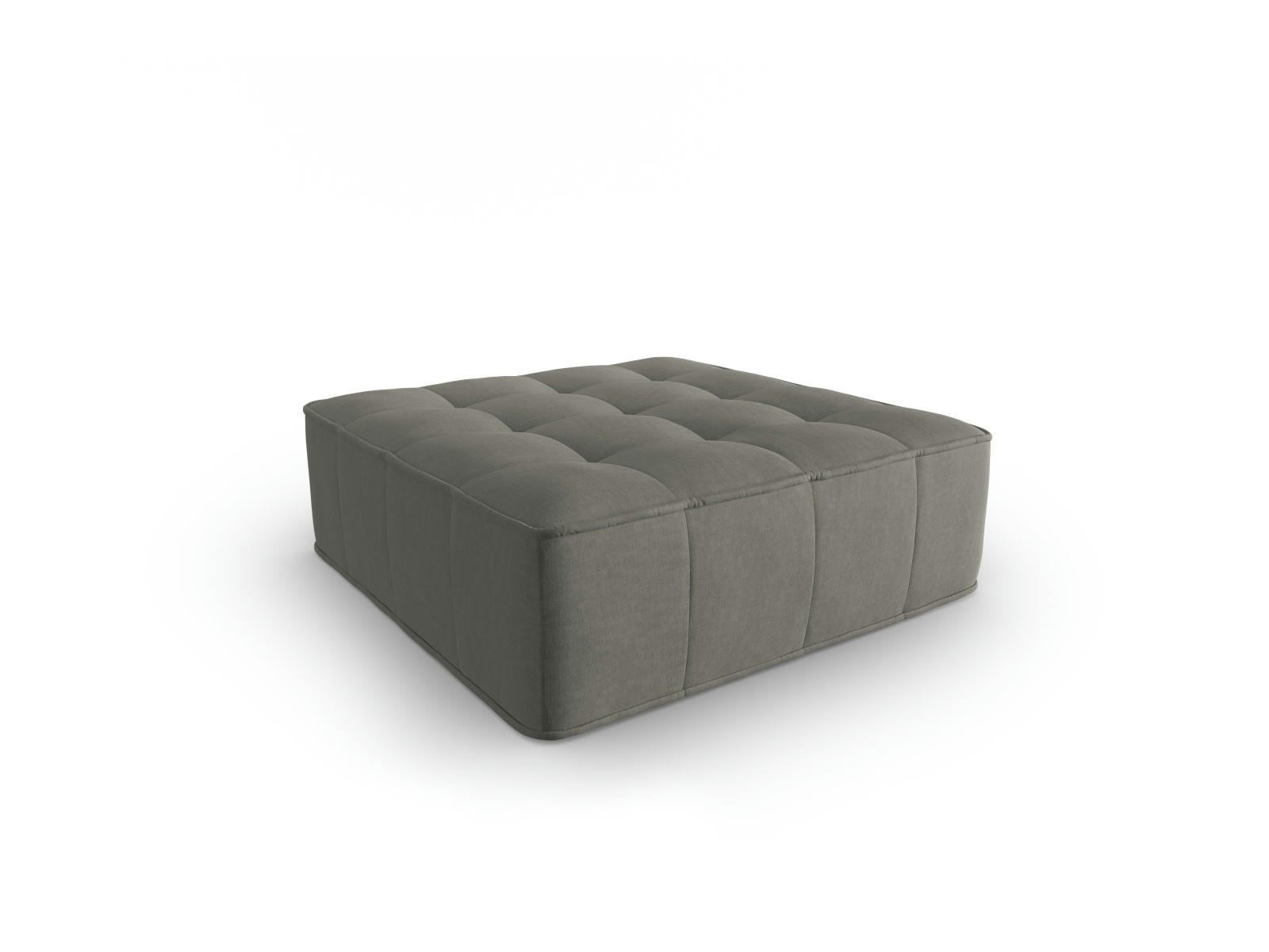 MIKE - Pouf 1 place en tissu structurel gris