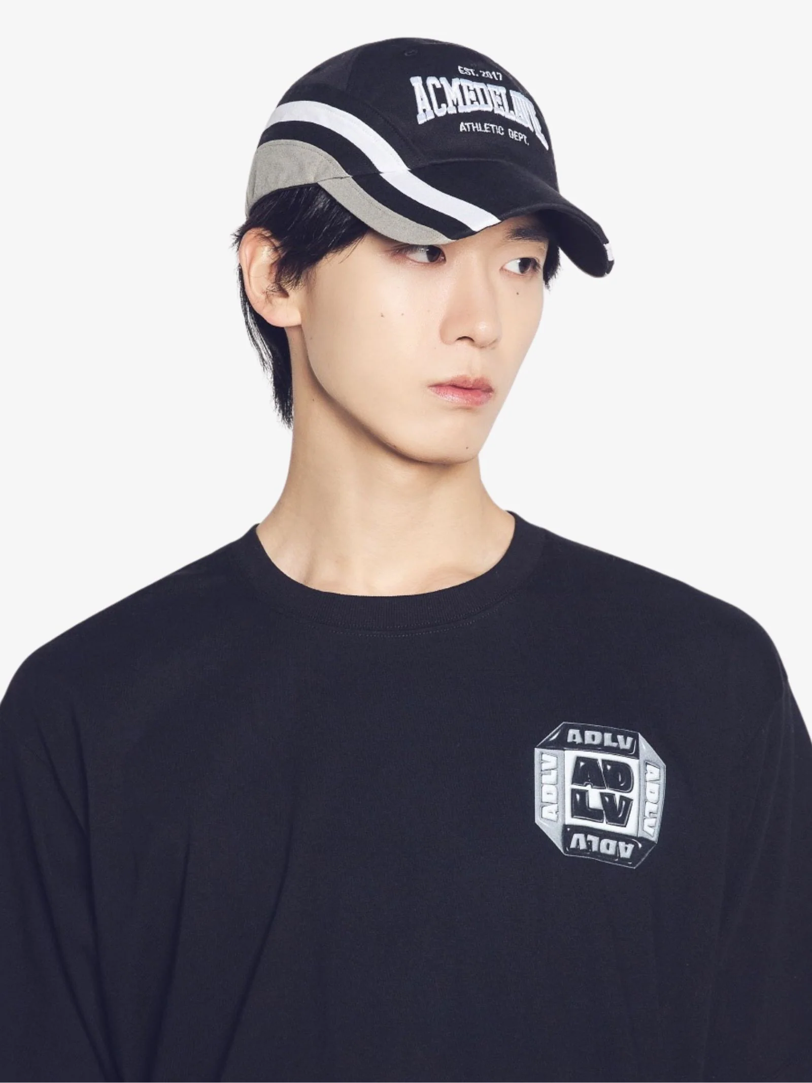 Three-Tone Asymmetry Cotton Ballcap
