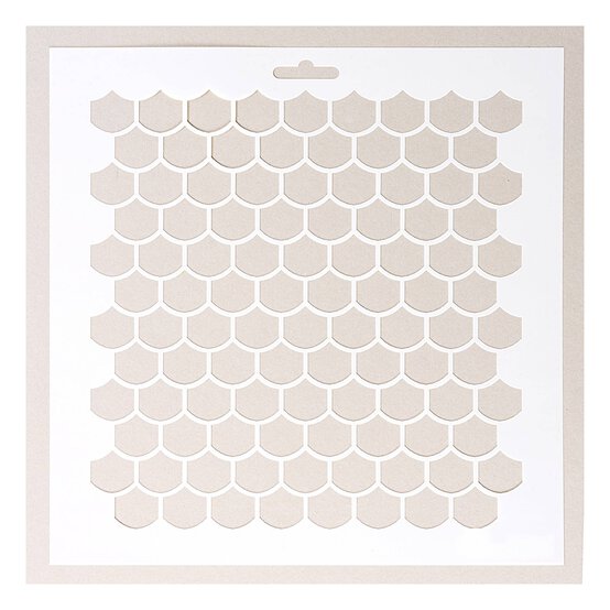 Mermaid Scales Stencil 25cm x 25cm