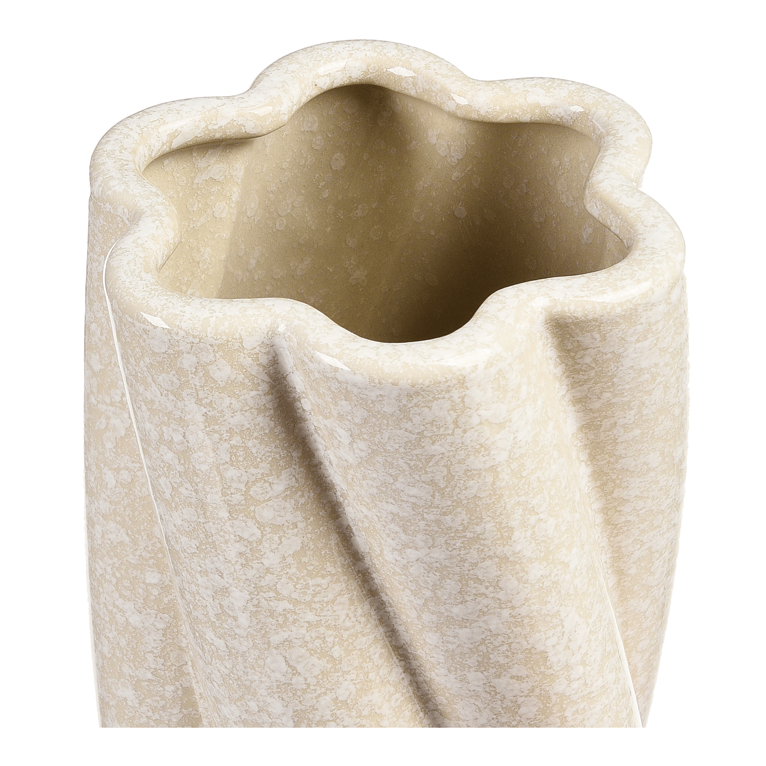 Vase Twist Beige, ⌀ 10.5 cm, H 270 mm