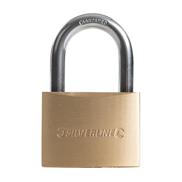 Cadenas en Laiton 60 mm - Sécurisé et Durable - Protection Optimale pour Vos Effets - Silverline