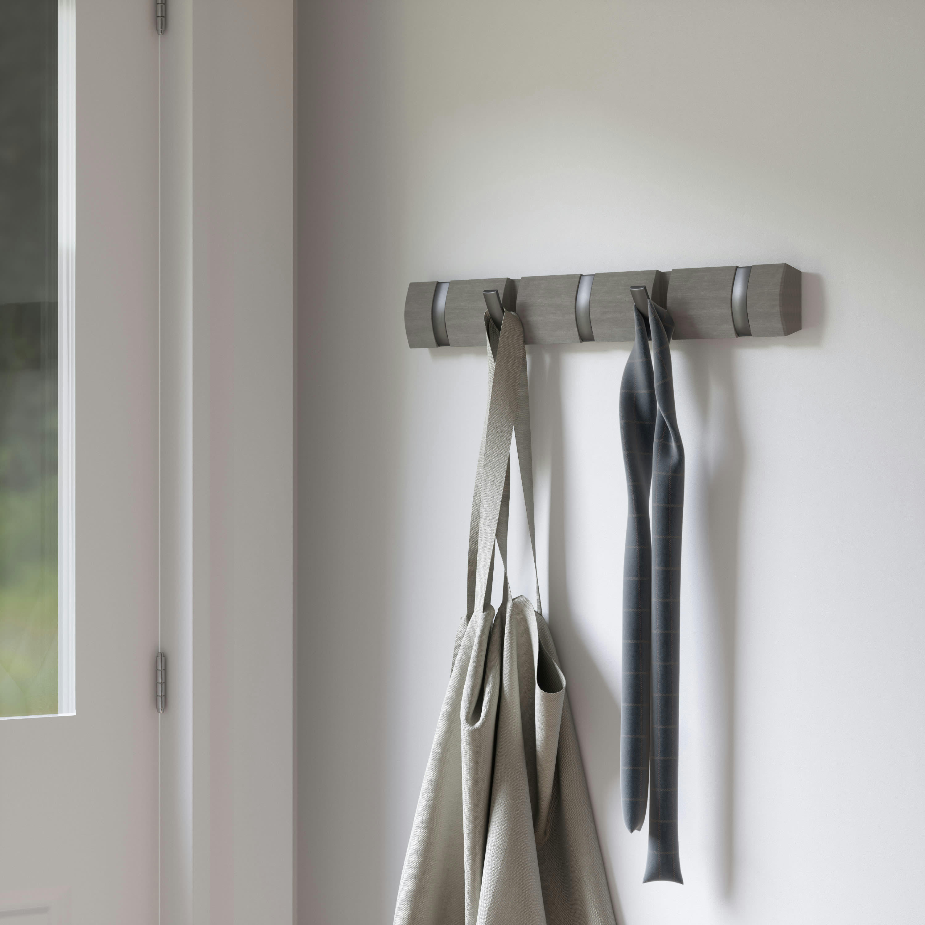 FLIP - Porte manteaux flip hook bois gris