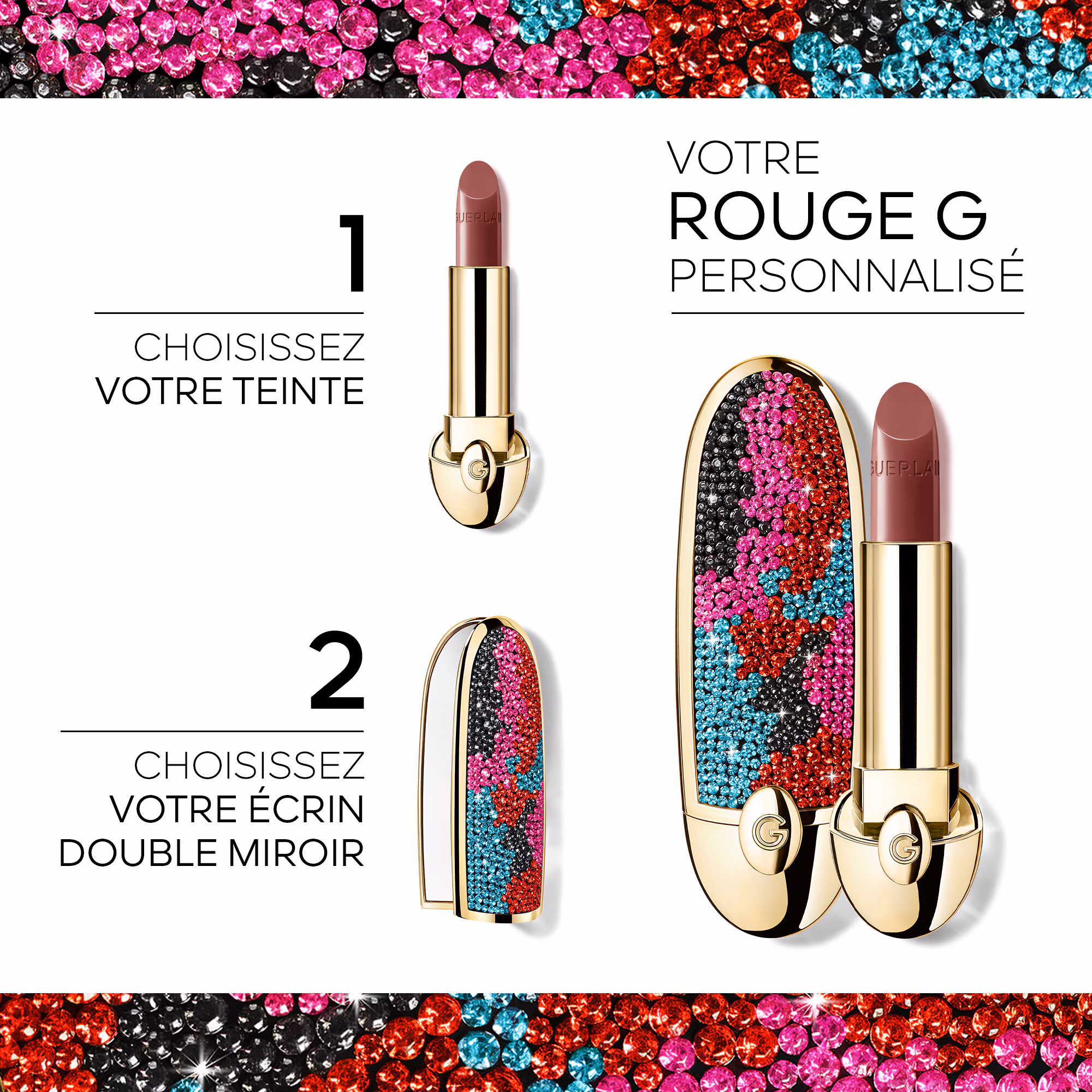 ROUGE GL'écrin bijou double miroir - édition limitée