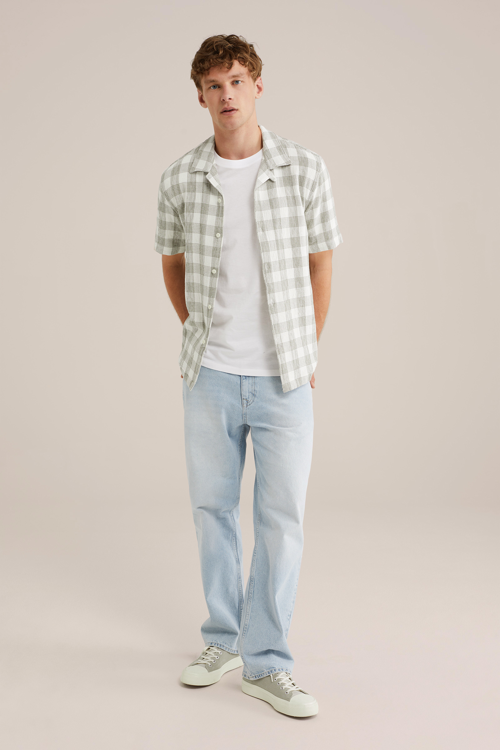 Heren Regular fit overshirt met print