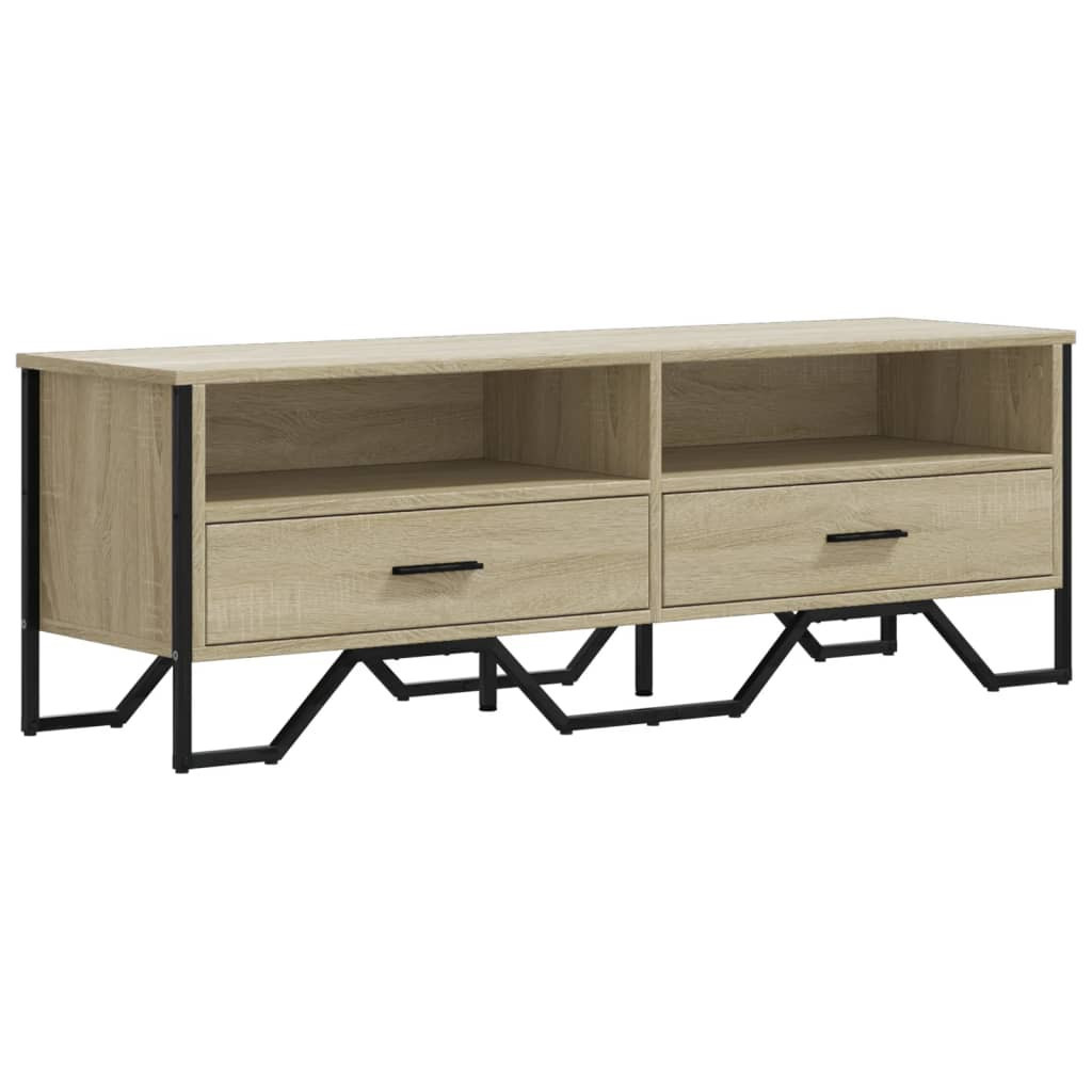 Szafka Pod Telewizor Stolik Półka Szafka RTV Brązowa 122x34x41 cm