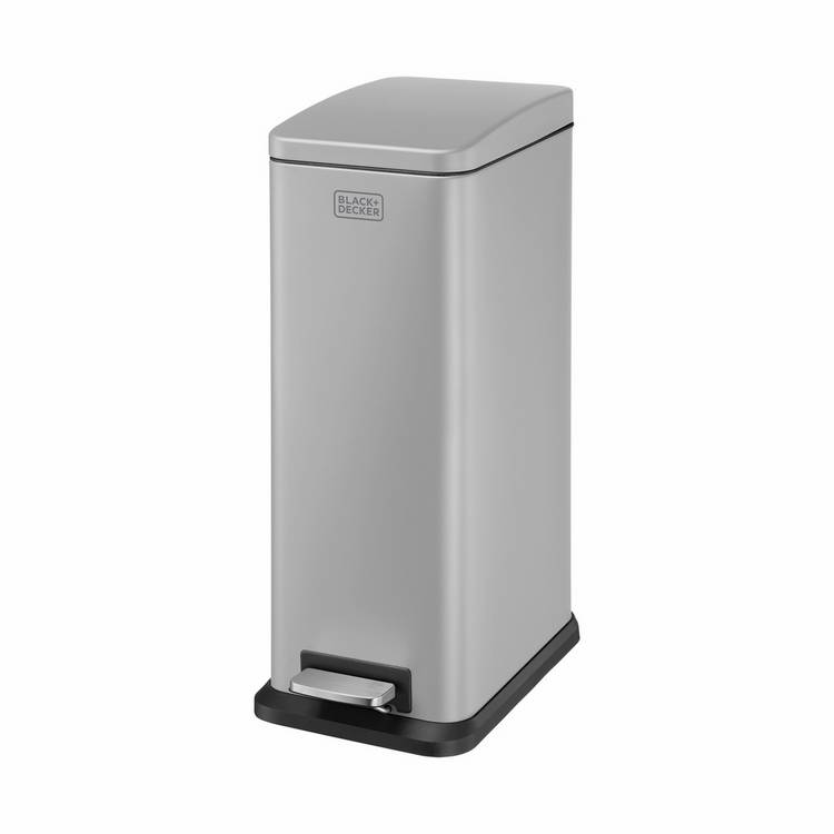 Black   Decker 20 Litre Soft Close Pedal Bin - Grey