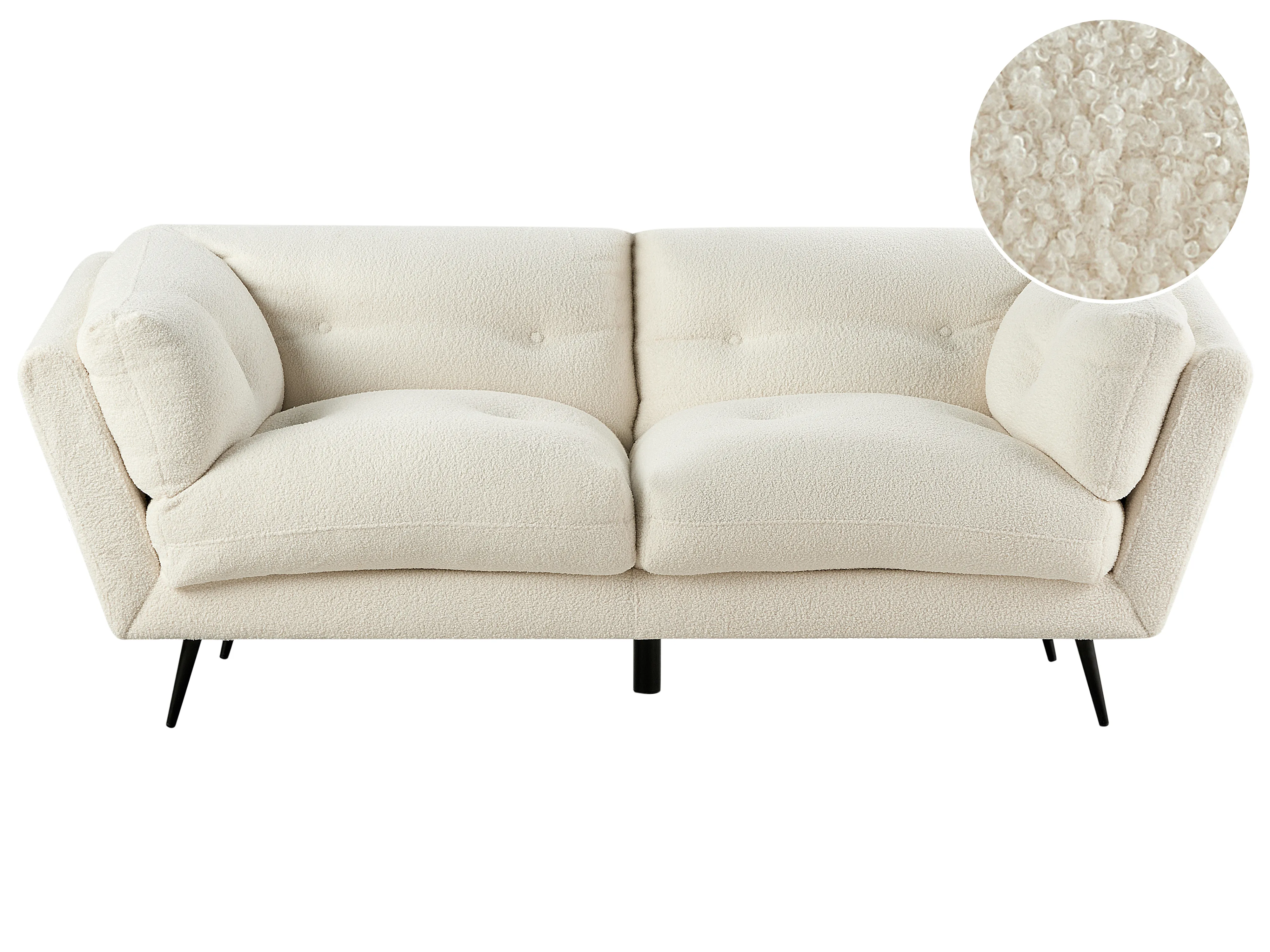 Sofa 3 Seater LENVIK Boucle White