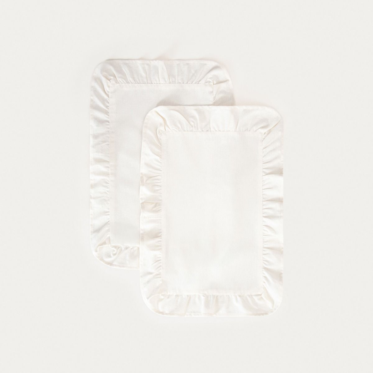 Maty stołowe KALLIOPE ecru z ozdobną falbaną, zestaw 2szt. 35x48cm