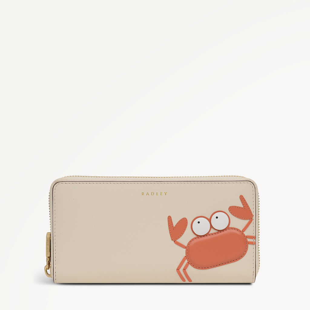 Clawde Crab - Large Zip Around Wallet