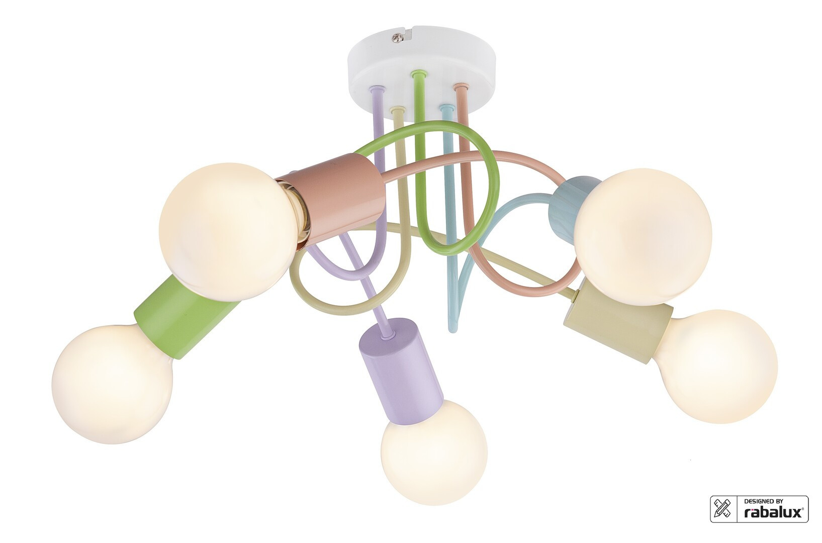Lampa sufitowa multikolor Linett 5xE27x40W wym: 20,5x35,5x35,5 cm Rabalux
