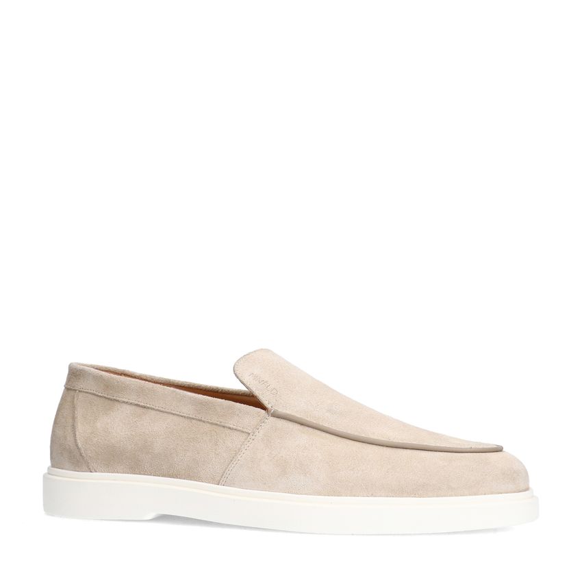 Manfield Beige suède loafers