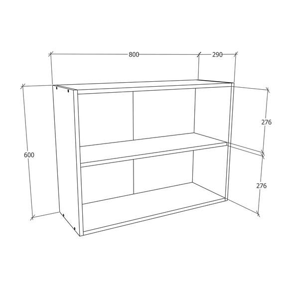 Hängeschrank »Esilo«, BxHxL: 80 x 60 x 31 cm
