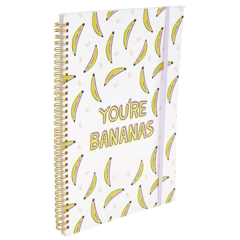 Cahier à spirale avec élastique latéral format A4 184 pages