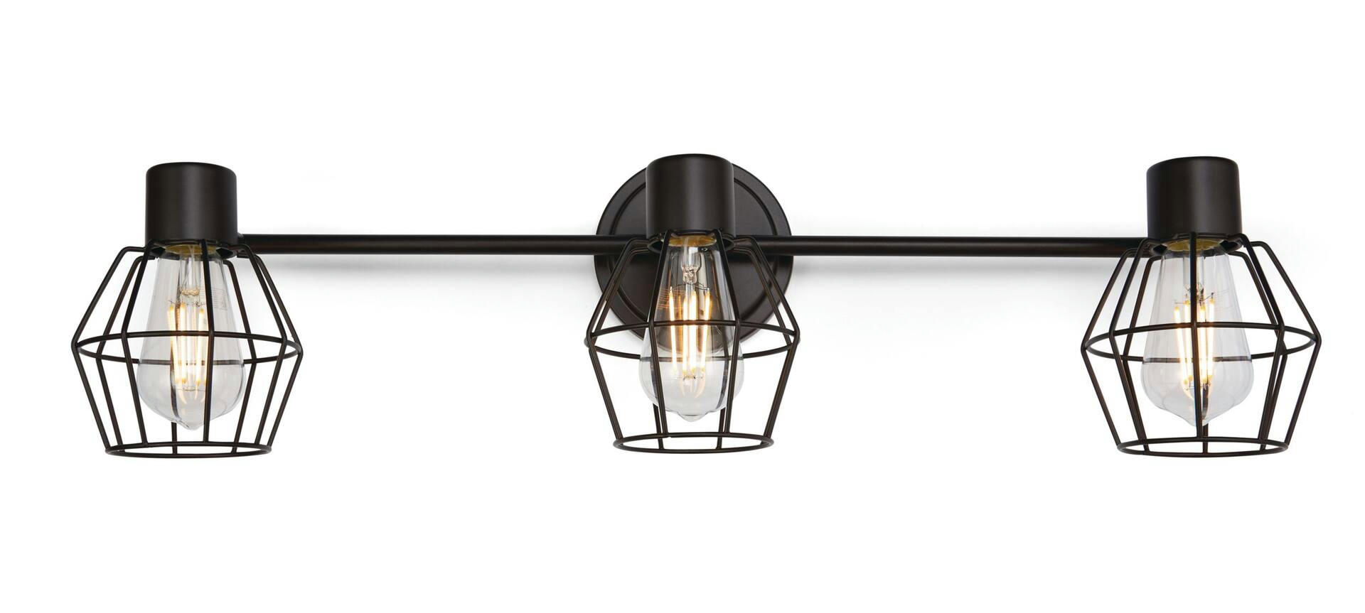 CANVAS Keele 3-Light Cage Shade Track Light Fixture, Oil Rubbed Bronze