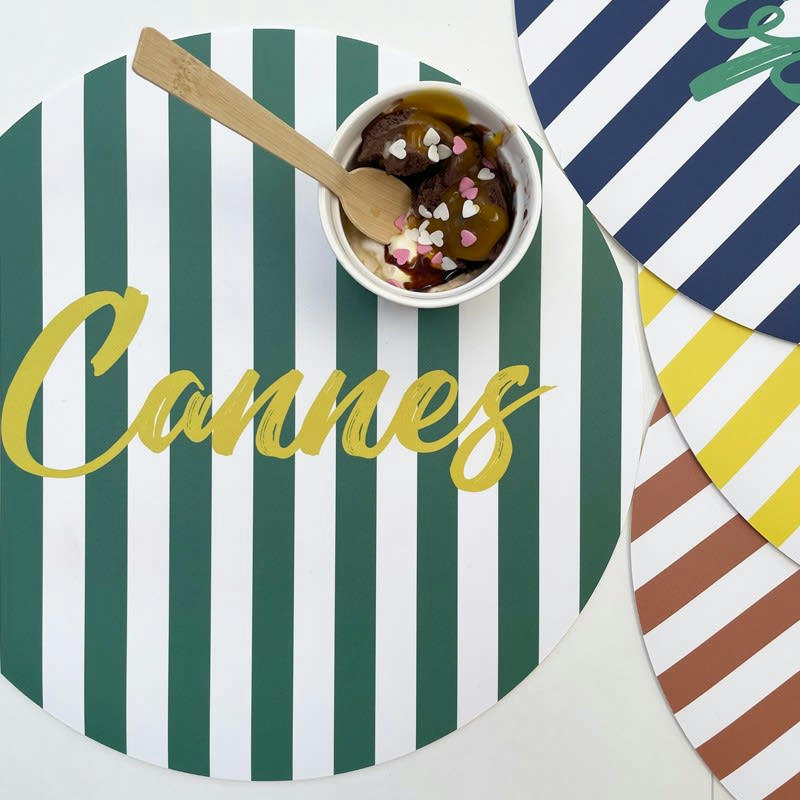 MIX FRENCH RIVIERA - Lot de 4 sets de table L 38xl 38cm Multicolore Rayures