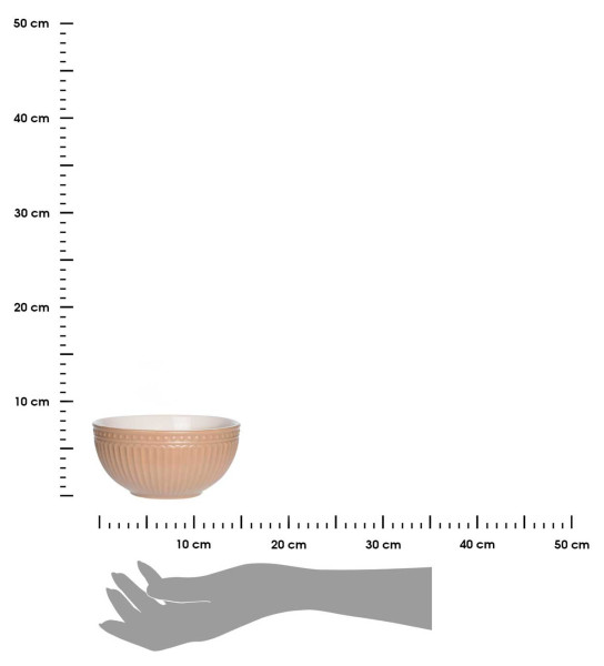 Miska z kamionki 610 ml beżowa 14 cm na zupy i potrawy