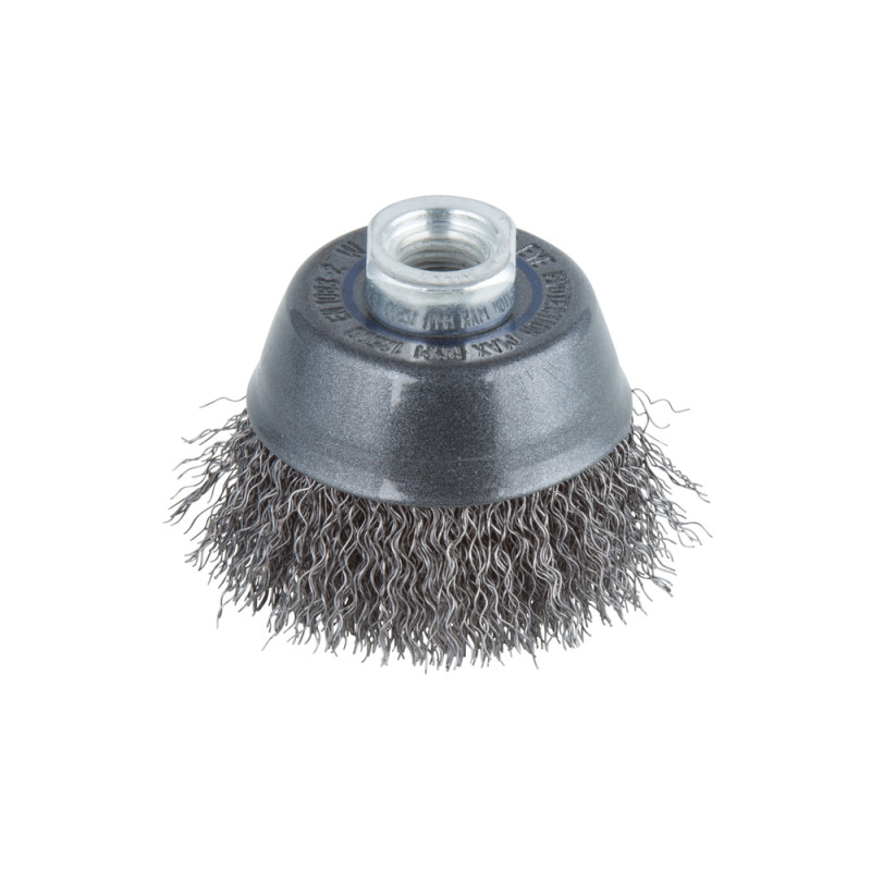 Brosse soucoupe avec fil d'acier Ø 100 mm WOLFCRAFT
