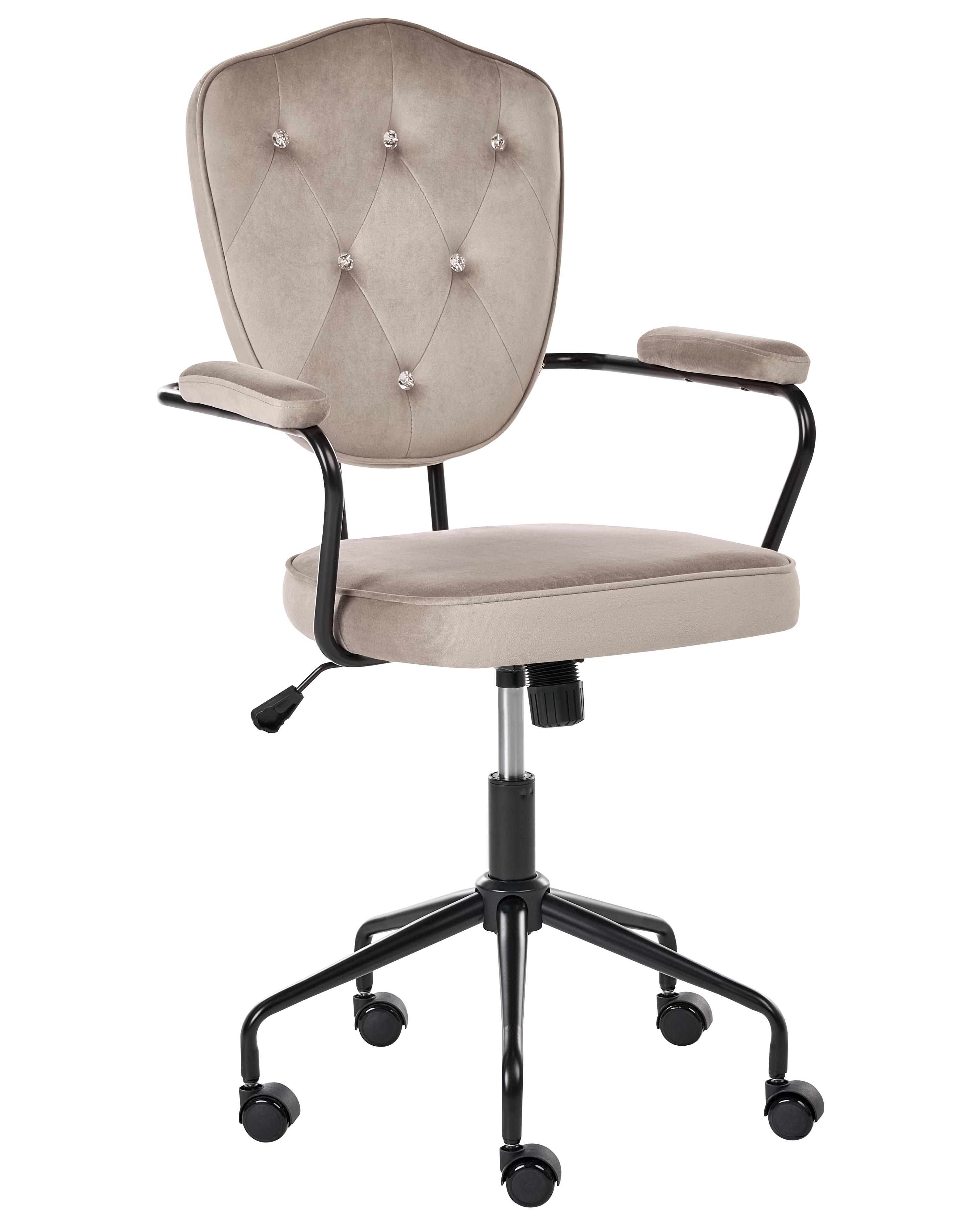 Desk Chair VELISSE Velvet Taupe