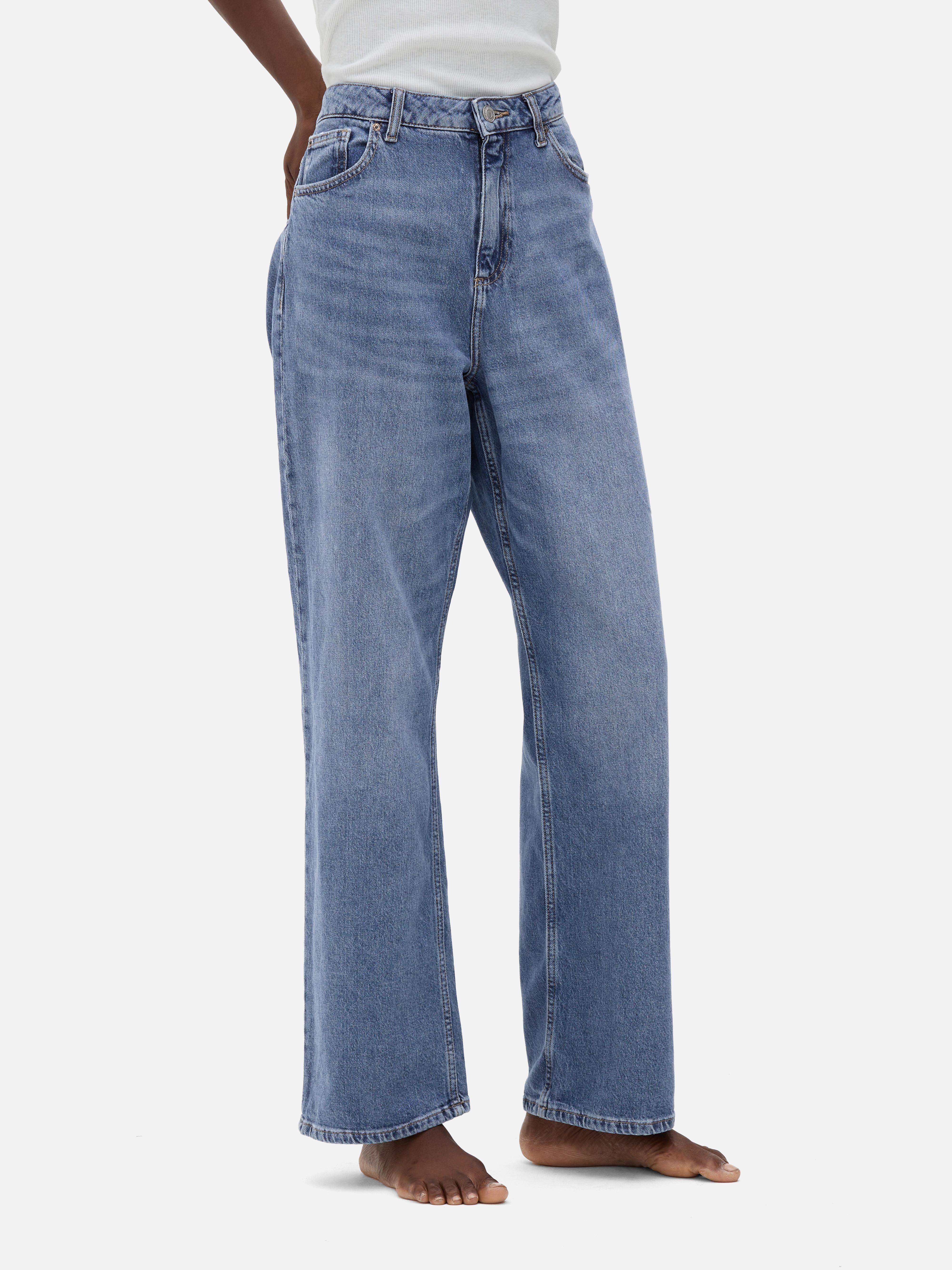 High-Waisted Straight-Leg Jeans