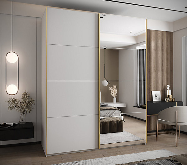 Armoire Lux 3 à portes battantes H. 245,5 x L. 200 x P. 64, 2 portes