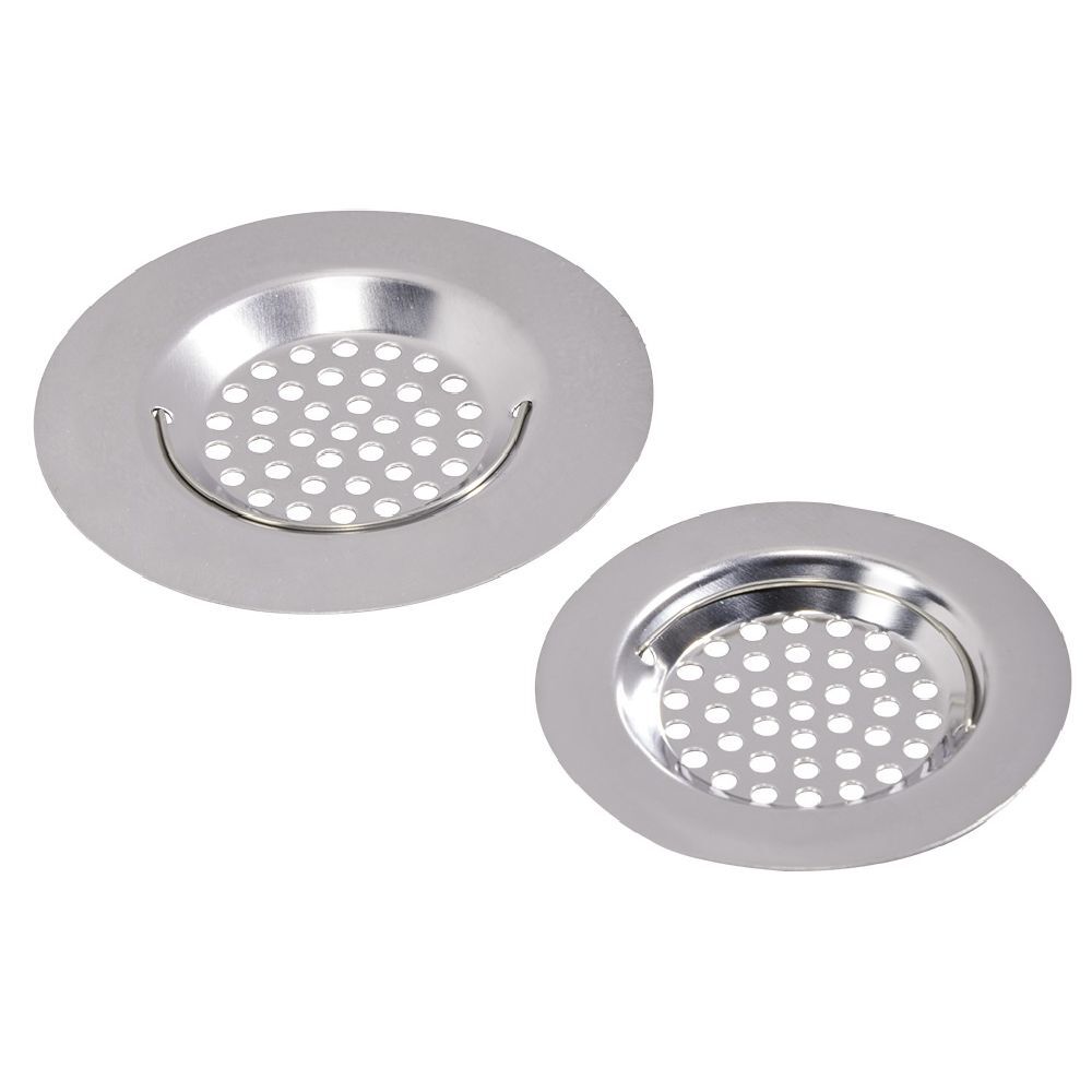 Filtre évier métal gris x2