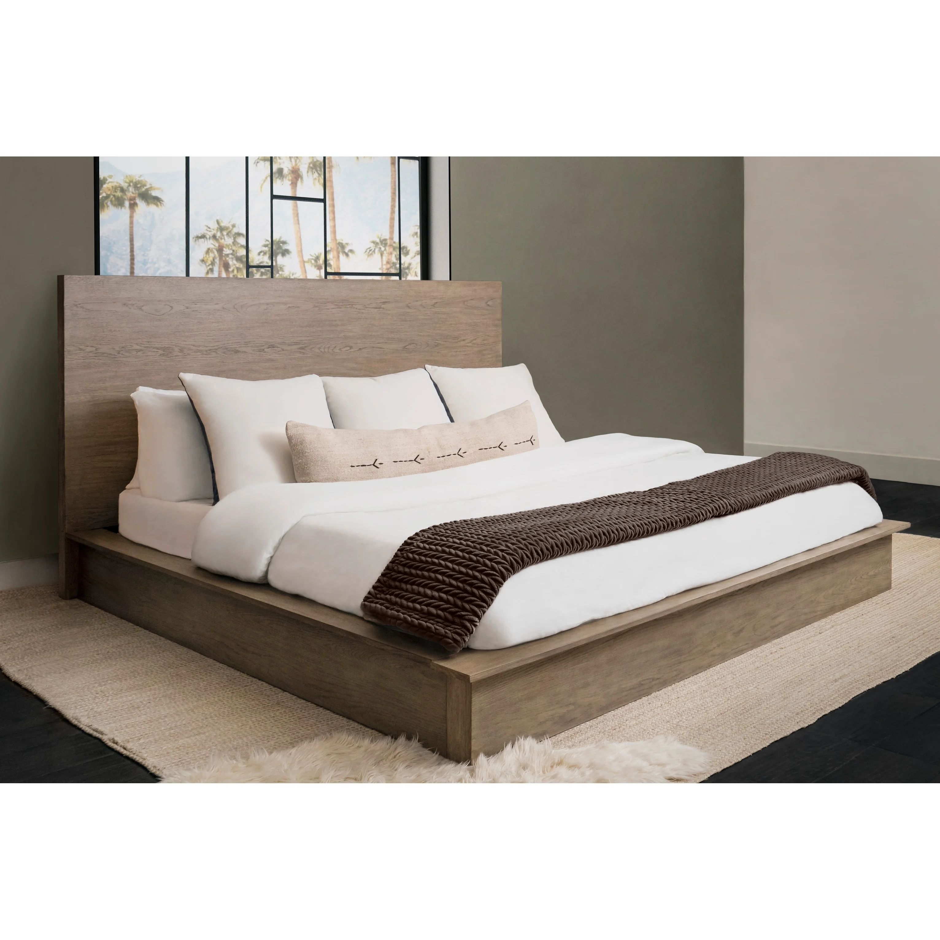 Abbyson Resto 6 Piece Weathered Grey Bedroom Set