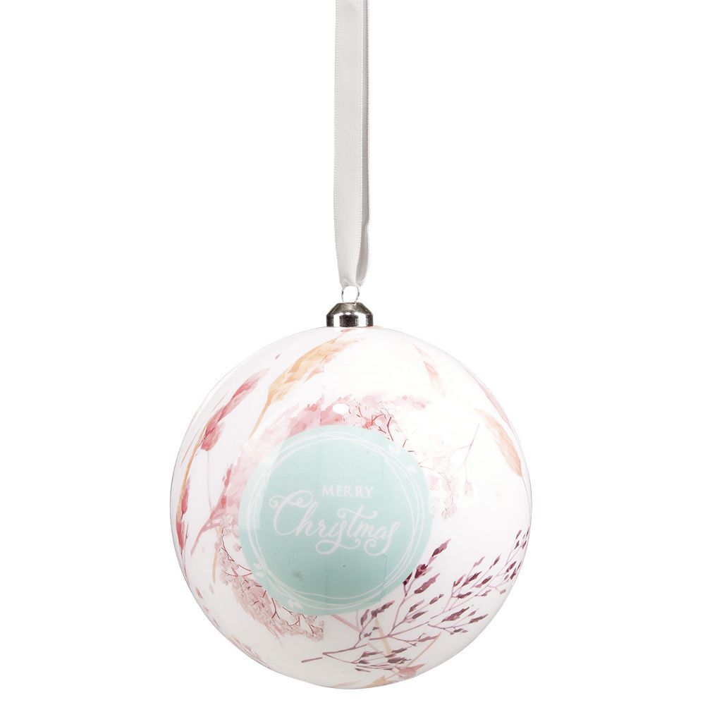 Boule de No&euml;l XL design floral Ø12cm