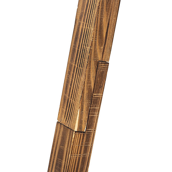 Lampadaire industriel trépied en acier avec bois inclinable - Emado