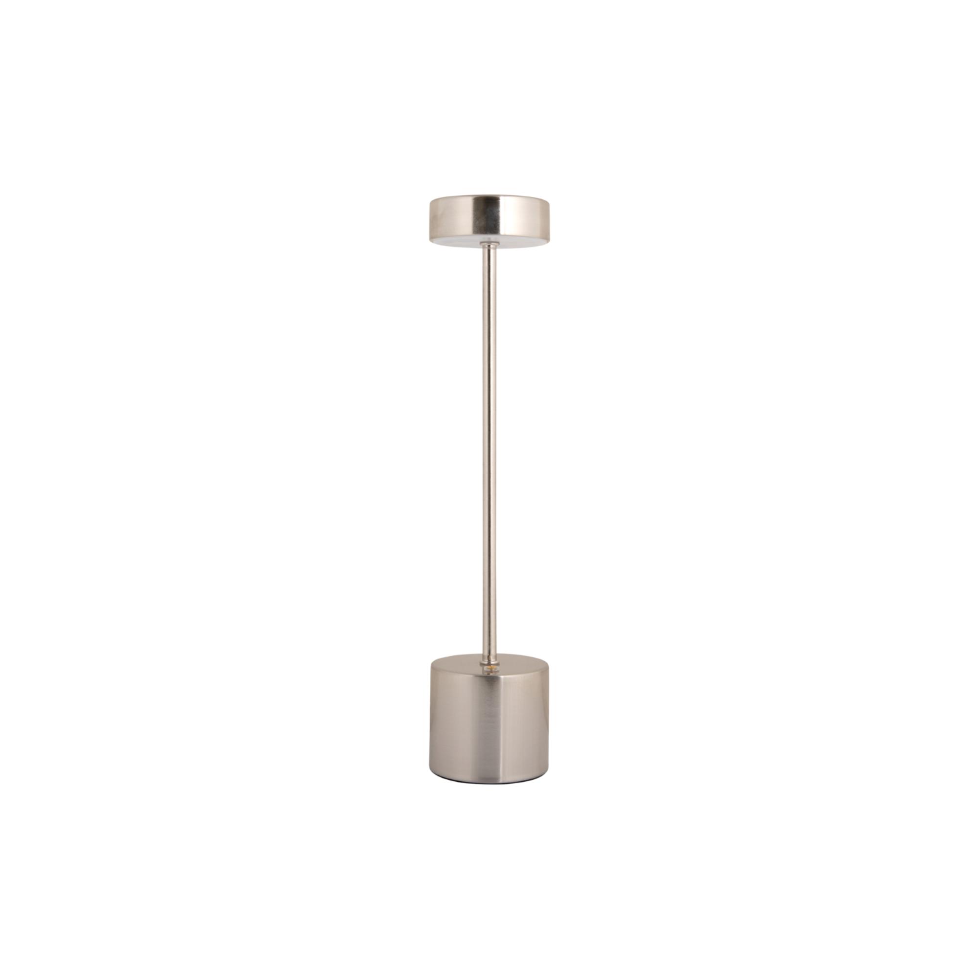 Leitmotiv tafellamp Ganar LED - zilver - Ø8cm
