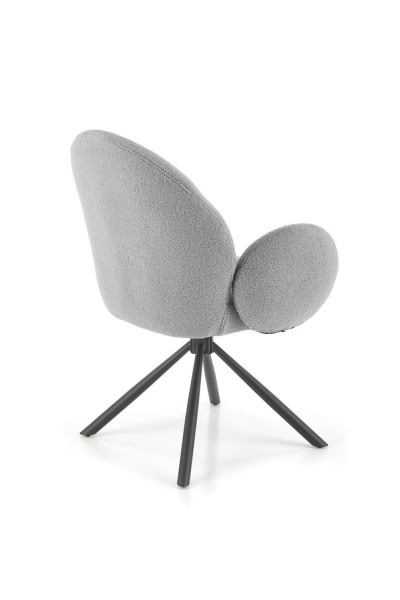 Tapicerowany fotel obrotowy 180° SNOOPY, szary
