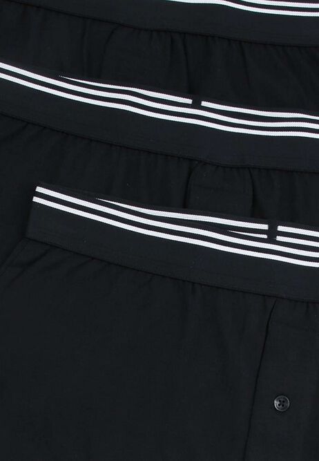 Mens 3pk Black Loose Fit Boxers