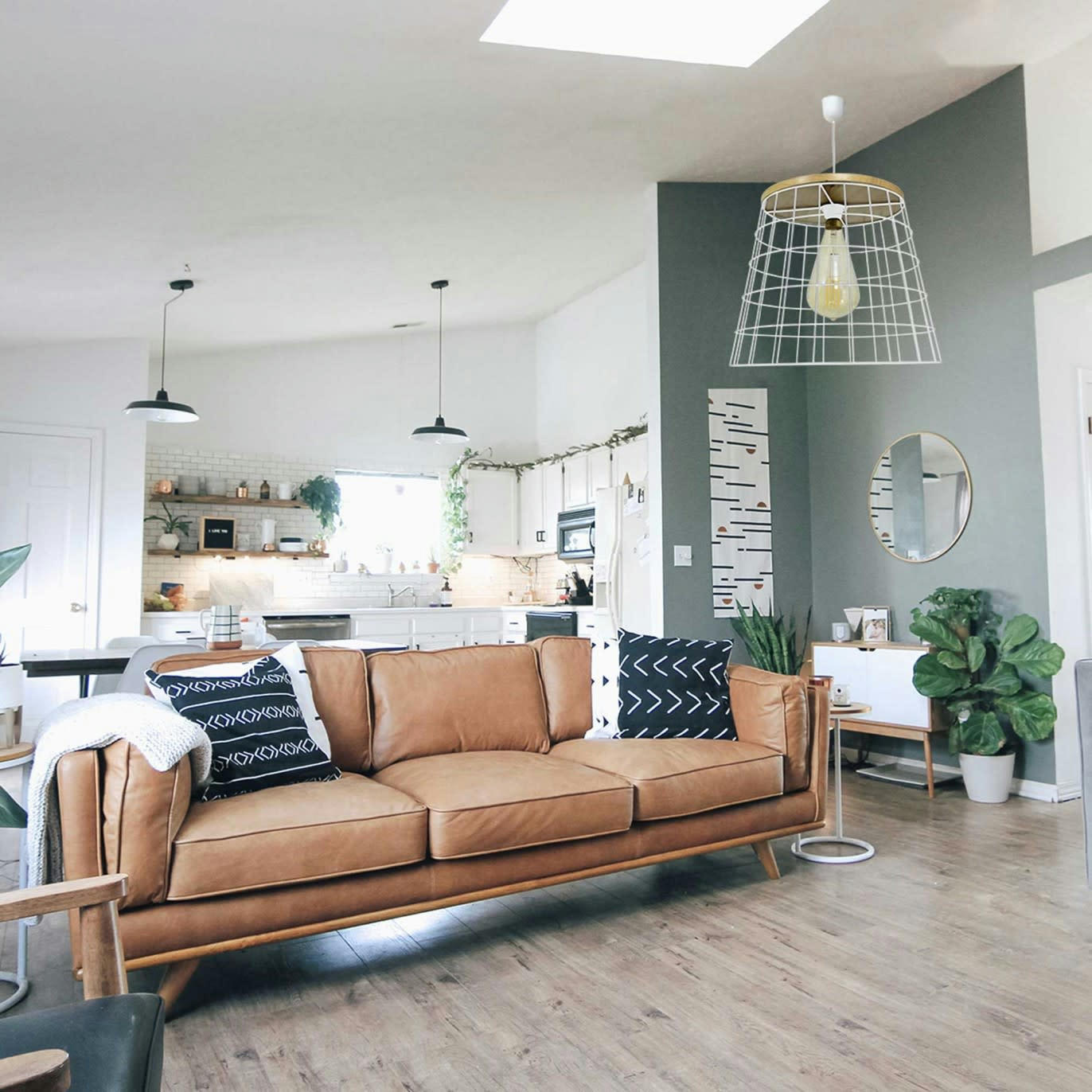 SIMUTO - Suspension en bois et métal blanc